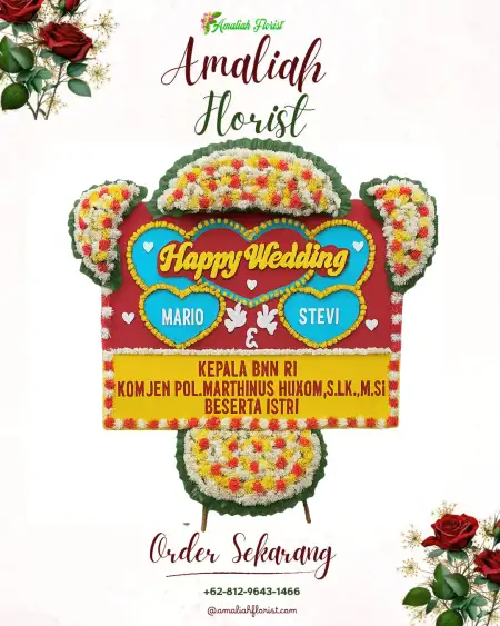 Papan Bunga Pernikahan Cimanintin